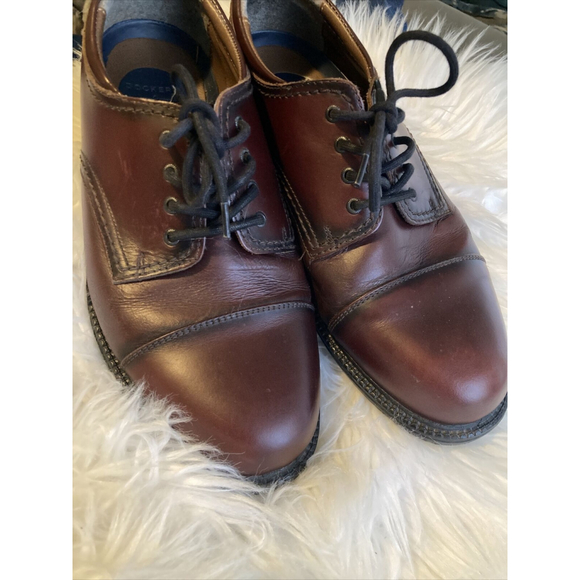 Dockers Gordon 90-2219 Brown Leather Oxfords Lace-Up Dress Shoes Men's Size 9.5W - Picture 8 of 10